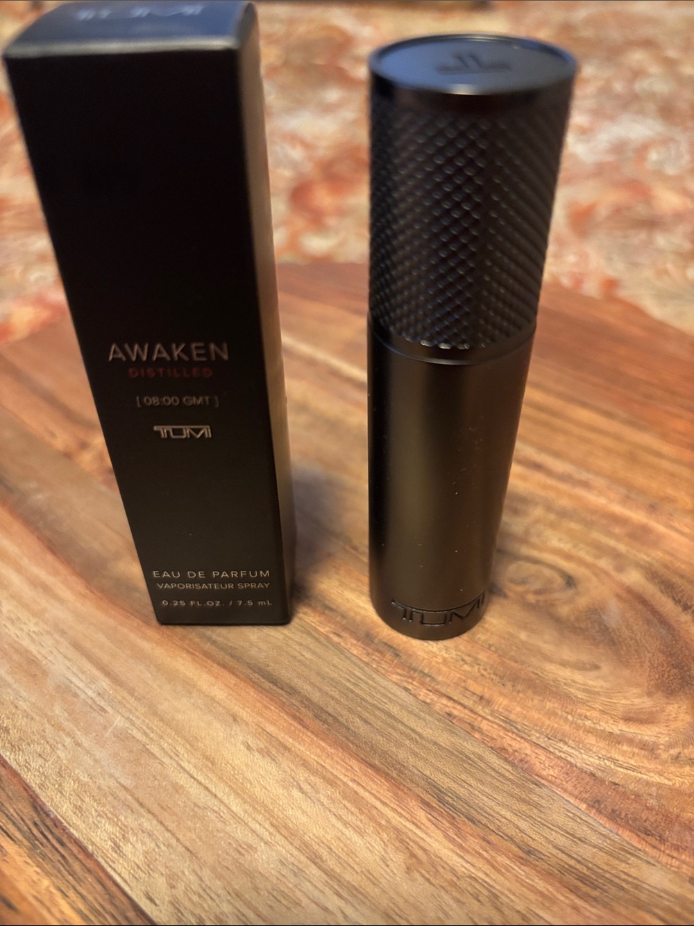 Tumi Awaken Distilled Travel Atomizer in Matte Black